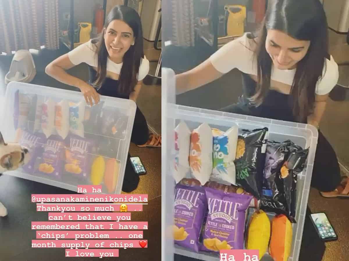 Upasana Supplies Chips For A Month To Samantha
