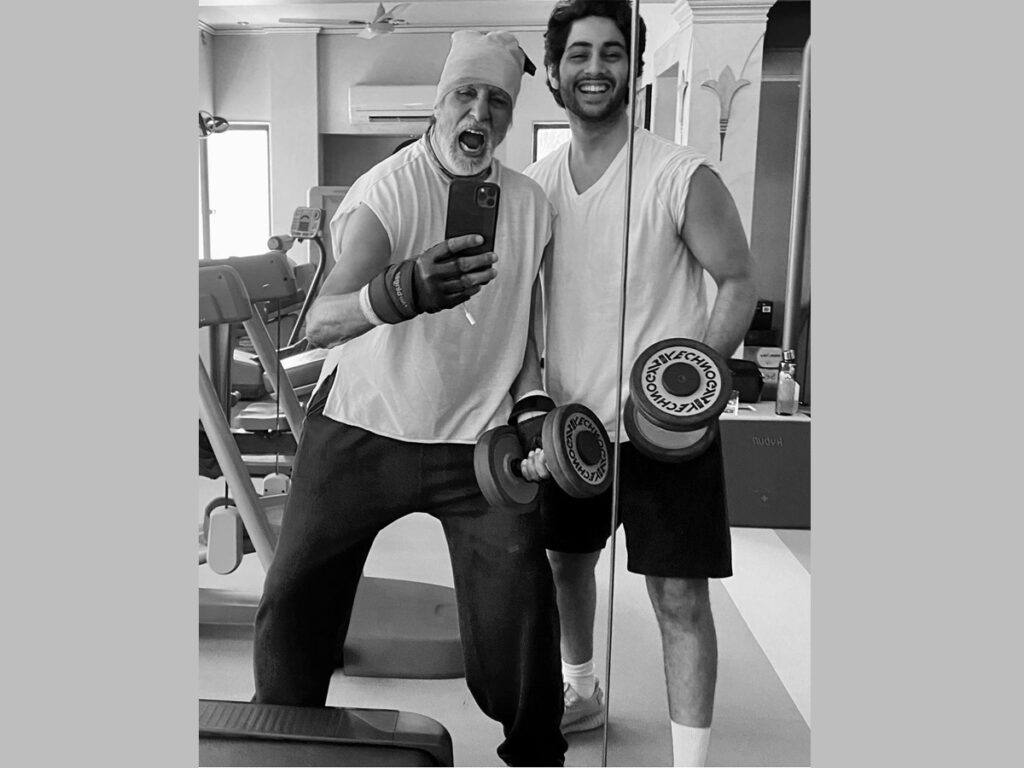 Pic Talk: Big B Hits The Gym With Grandson