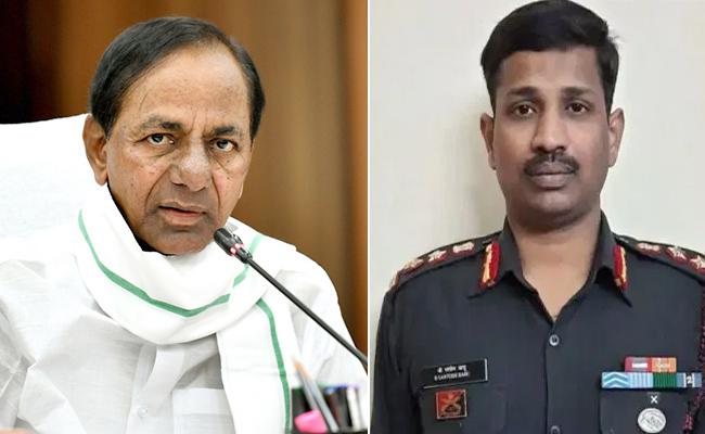 KCR announces Rs 5 crore to Col Santosh family!