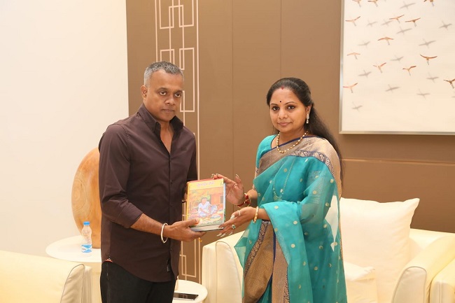 Kavitha and Director Gautam Menon launch special Bathukamma Song