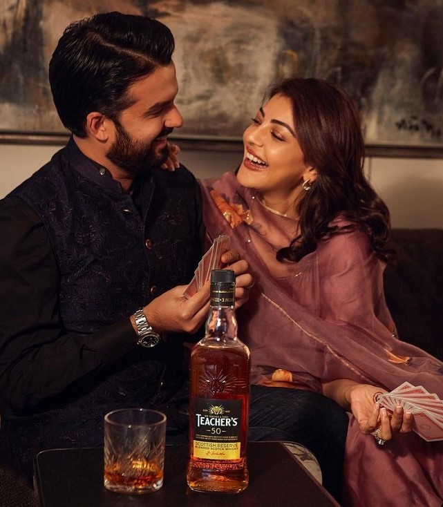 Pic Talk: Kajal, her husband, and a liquor bottle