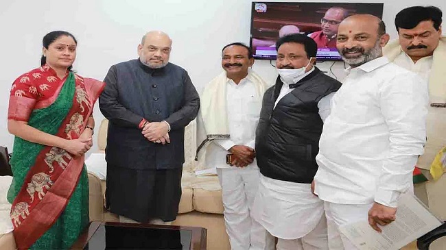 Amit Shah reportedly assures BJP leaders of touring in Telangana!